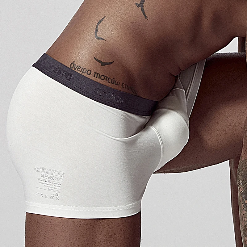 Сексуальные боксеры мужское нижнее белье мужские трусы для геев Однотонные Cuecas