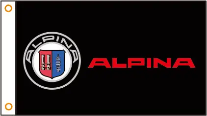 Автомобильный флаг индивидуальный автомобильный баннер ALPINA 3x5 футов 100%