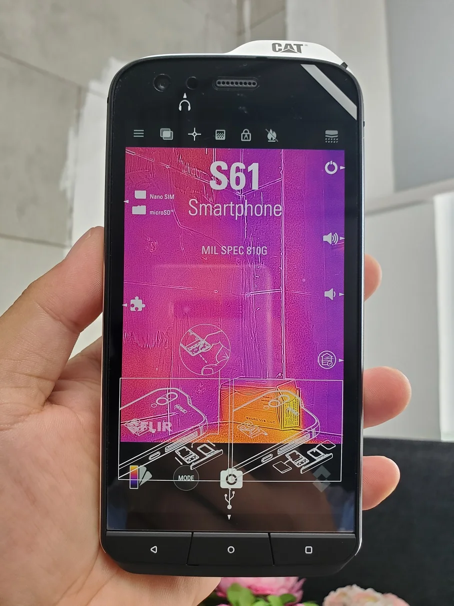 CAT S61 водонепроницаемый мобильный телефон Android 8,0 5,2 ''FHD+ Восьмиядерный 4 Гб+ 64 Гб 16 МП 4500 мАч Snapdragon 630 смартфон