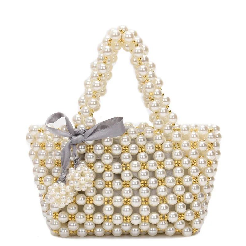 Женские вечерние сумочки ручной работы с жемчугом роскошные маленькие бисерные