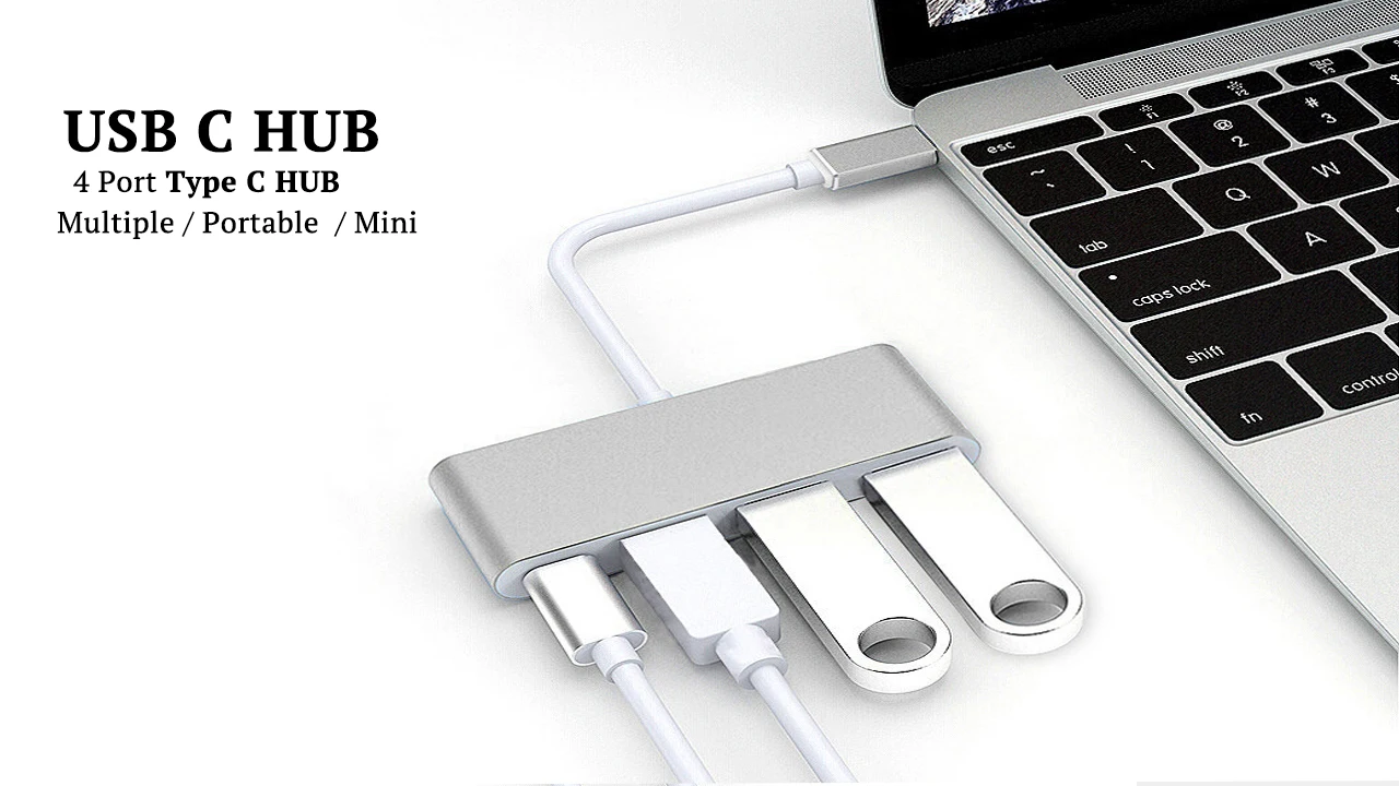 USB C концентратор адаптер для MacBook Pro 13 type C к USB 3,0 2,0 PD док-станция для MacBook Air 13 адаптер 4 порта usb-хаб type C конвертер