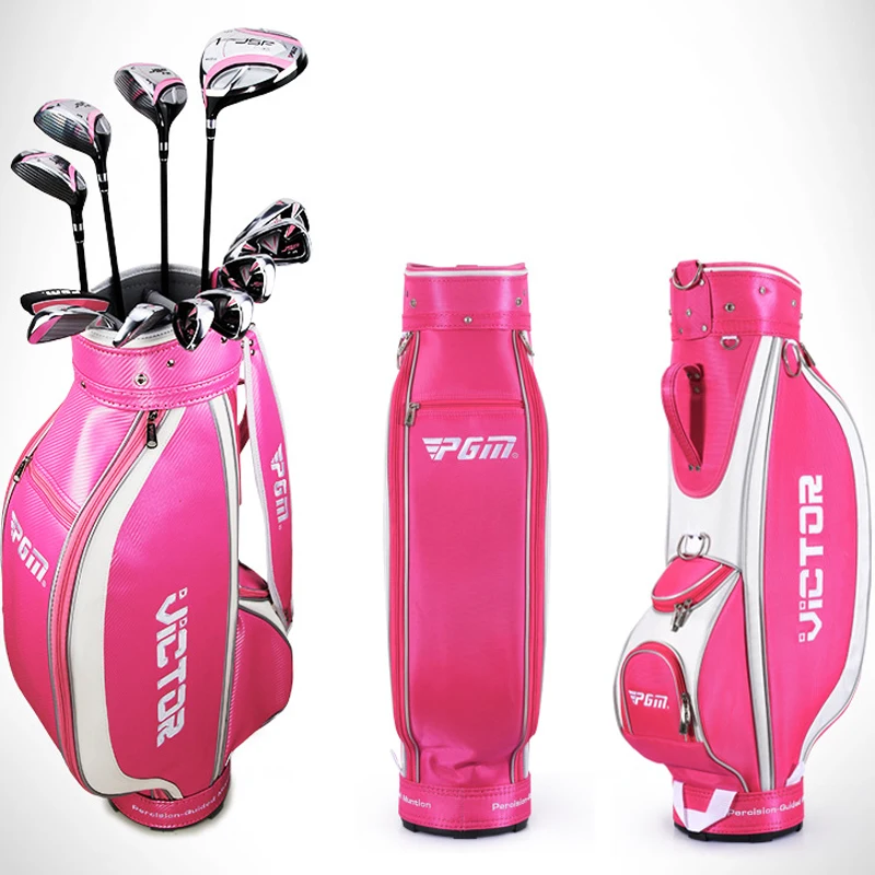 

Professional Women's Left Hand Golf Club 12 Pcs Complete Set Golf Learning Training Set Putter Swing Bag Wood Iron Carbon Alloy