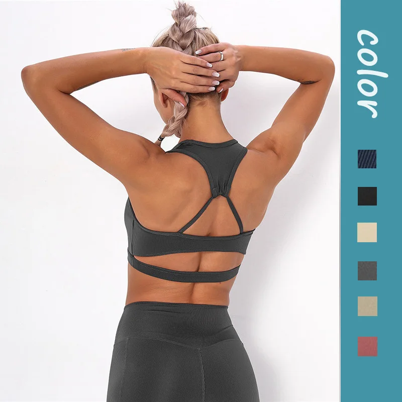 

Push Up Sports Bras Shockproof Gym Yoga Tops Backless Training Fitness Tank Tops High Stretch Yoga Bras Running Sports Vest