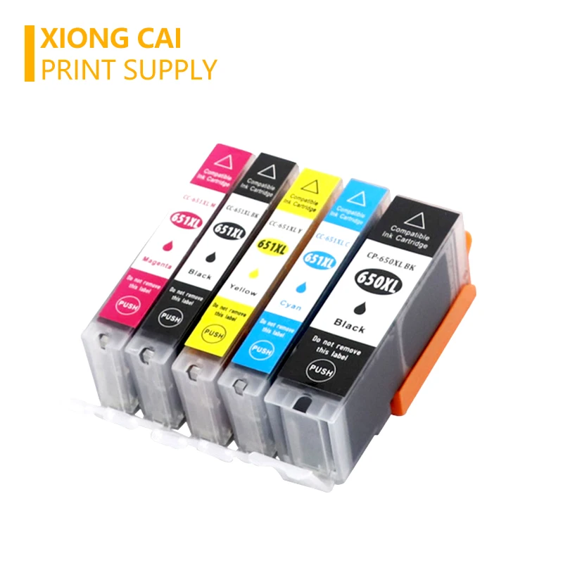 Совместимые чернильные картриджи PGI 650 CLI 651 для принтера Canon Pixma MG6360 MG6460 MG7160 iX6860 MX926