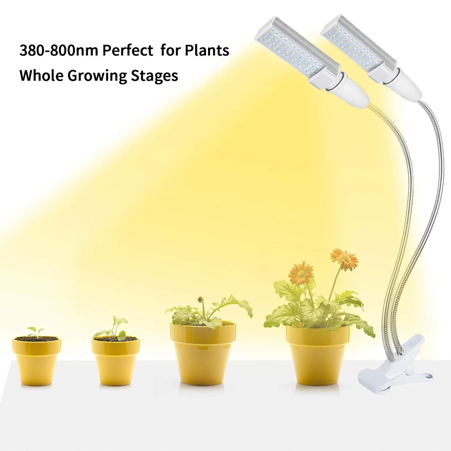 phytolamp 50W Led Grow Light Full Spectrum Lamp For Plant Potted Vegetable Flower 88LEDs Dimmable Plants Lamps