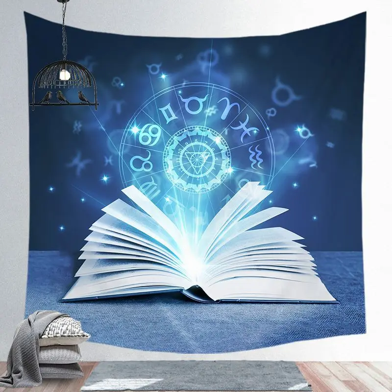 Гобелен настенный ковер книга светящийся волшебный шар серия Созвездие гобелен