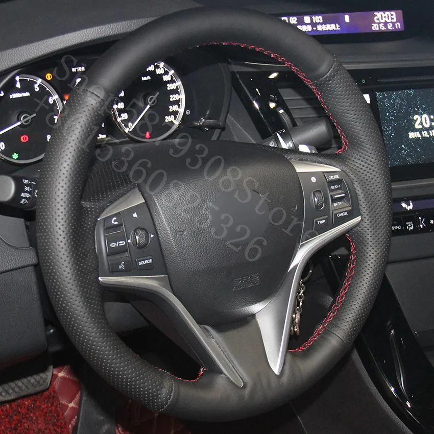 

For Mazda CX-3 2011-2020 Racing concept Black Leather Car Steering Wheel Covers car accessories