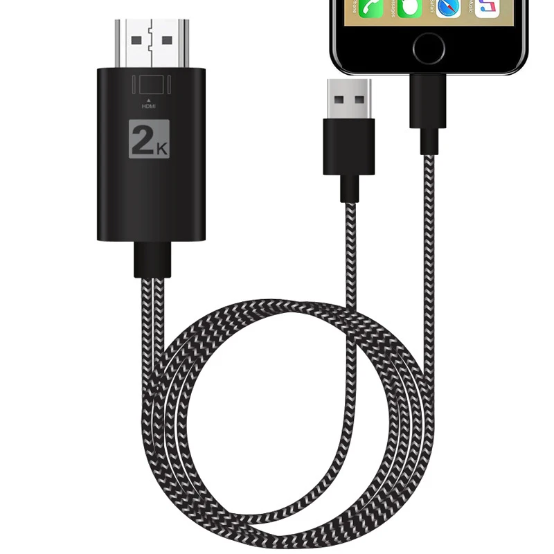 2K 1080P iOS зеркальное подключение к телевизору AV адаптер HDMI видео кабель Шнур для