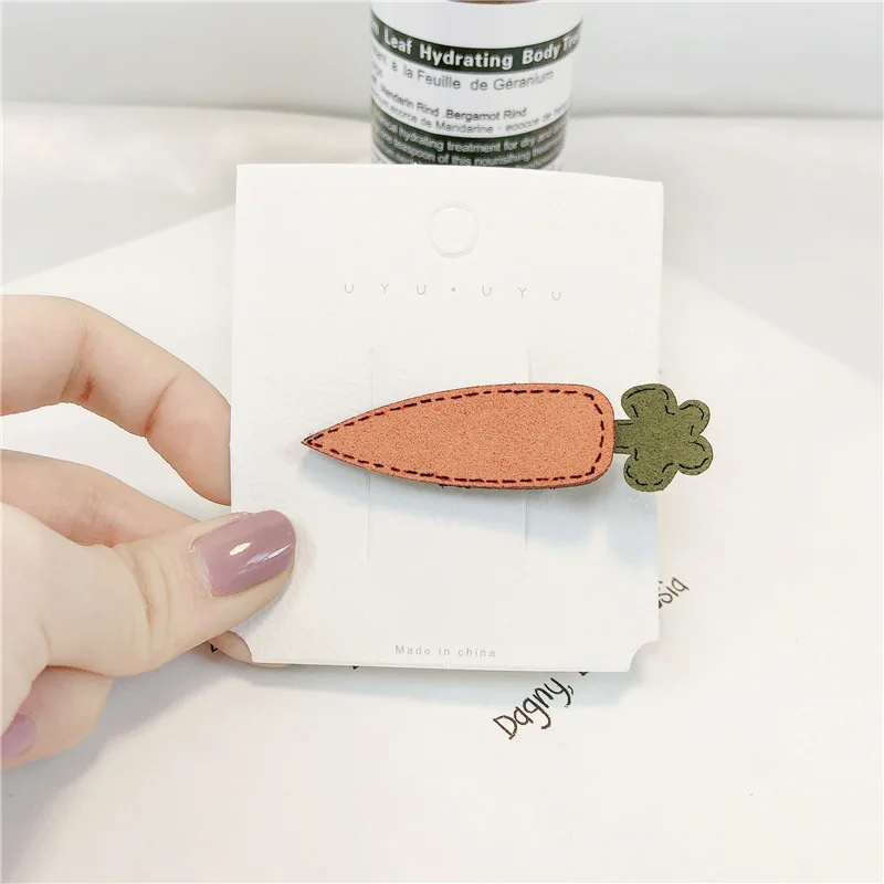 Новинка милая заколка для волос в виде моркови авокадо динозавра Детские волосы