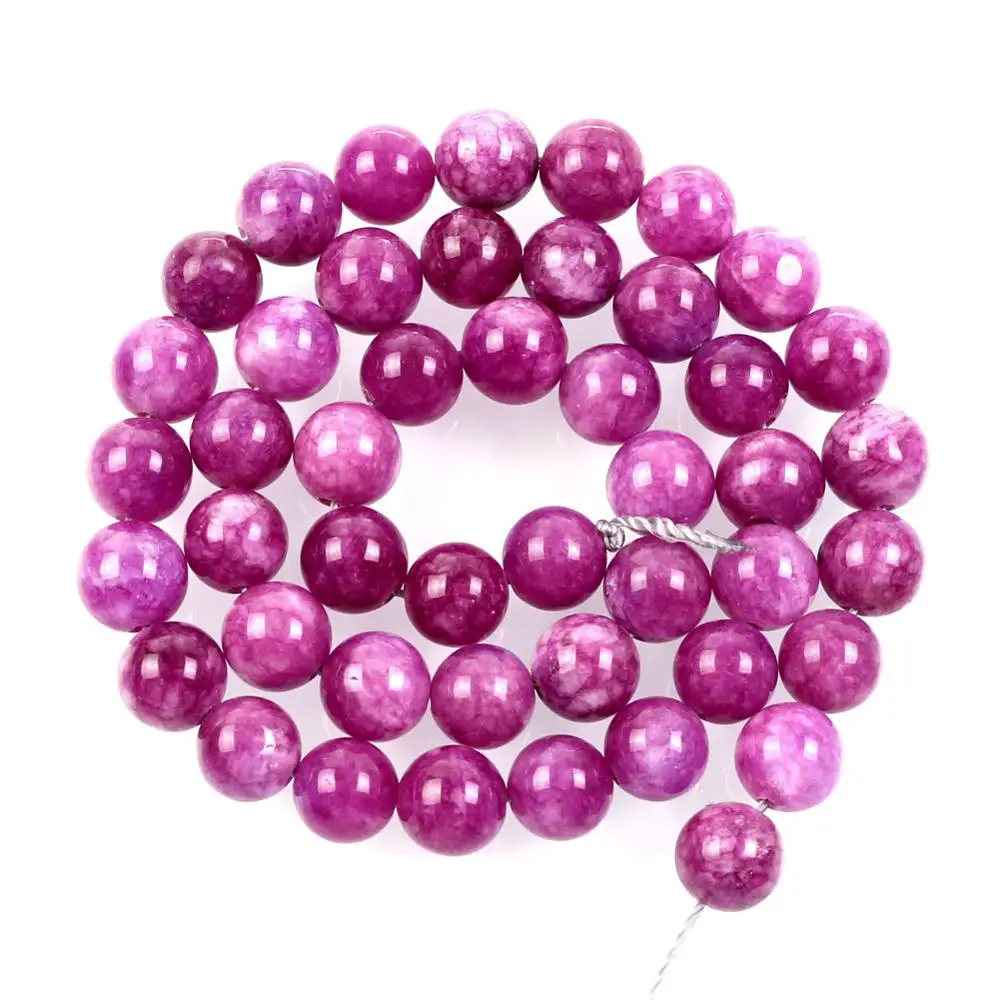 8 Colors 6-10mm Round Solid Color White Marble Stone Bead Natural Loose Beads Jewelry Making Bracelet Necklace Handmade | Украшения и