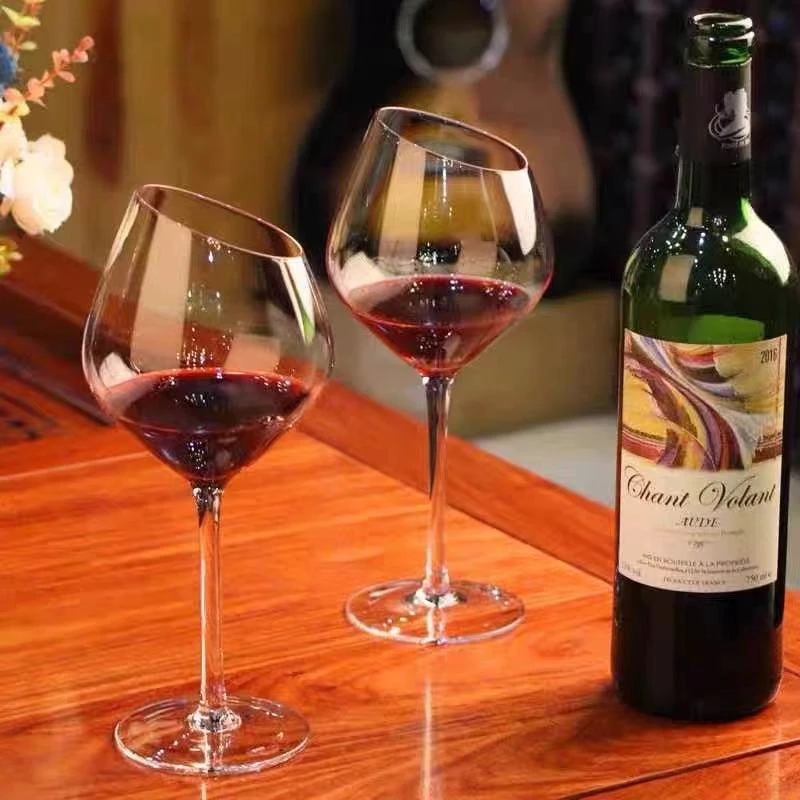 

Burgundy Champ Unleaded Crystal Glass Commercial Tummy Wine Goblet European Style Home Set Free Shipping