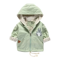 2021 spring autumn boys girls jackets coats dot printed totoro outerwear outing jacket hooded windbreaker children clothing coat