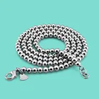 Цепочка-чокер унисекс из серебра 925 пробы, цепочка с бусинами, цепочка больших размеров