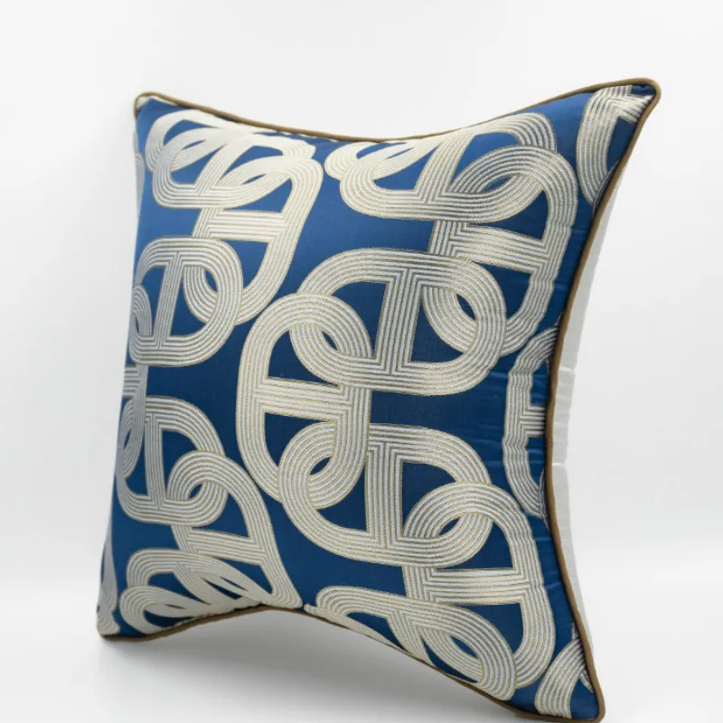 Наволочка для подушки DUNXDECO декоративный чехол современный простой жаккардовый с