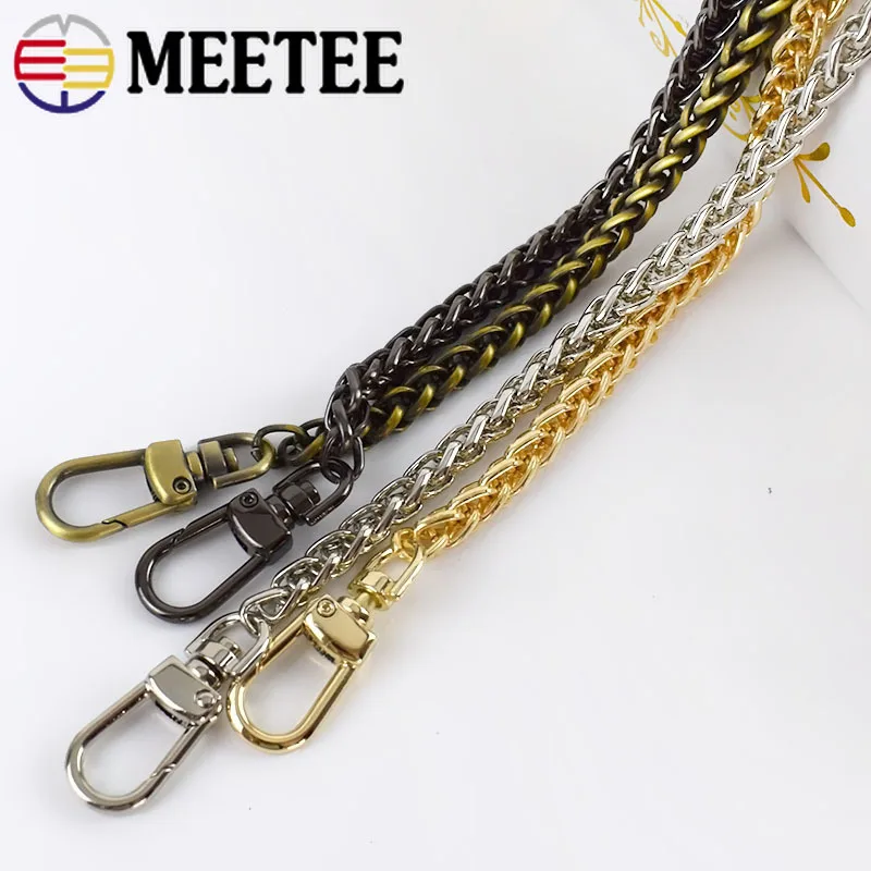 Meetee 7mm Width 120cm Metal Chain Straps Purse Bag Handbag Replacement Crossbody Strap Parts Hardware Accessories | Дом и сад