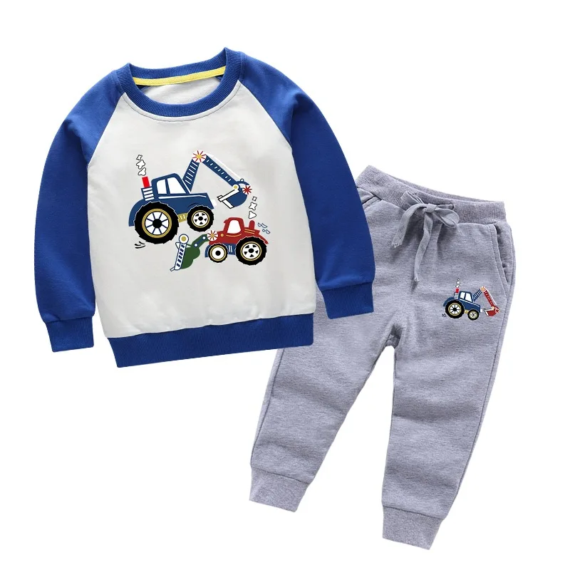 BINIDUCKLING/осенний детский комплект одежды для мальчиков 2020 хлопковый с длинными