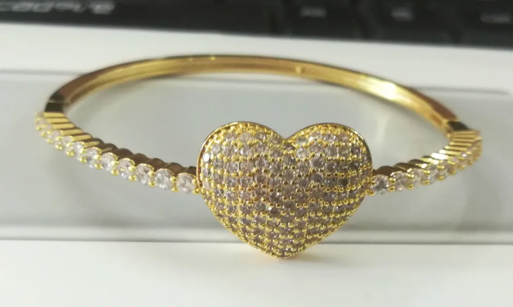white in gold Женский браслет pave micro кубический цирконий любовь браслет для свиданий/ежедневных/свадеб/юбилей подарок для девочки браслет ювелирные изделия pulseira - Окраска металла: white in gold