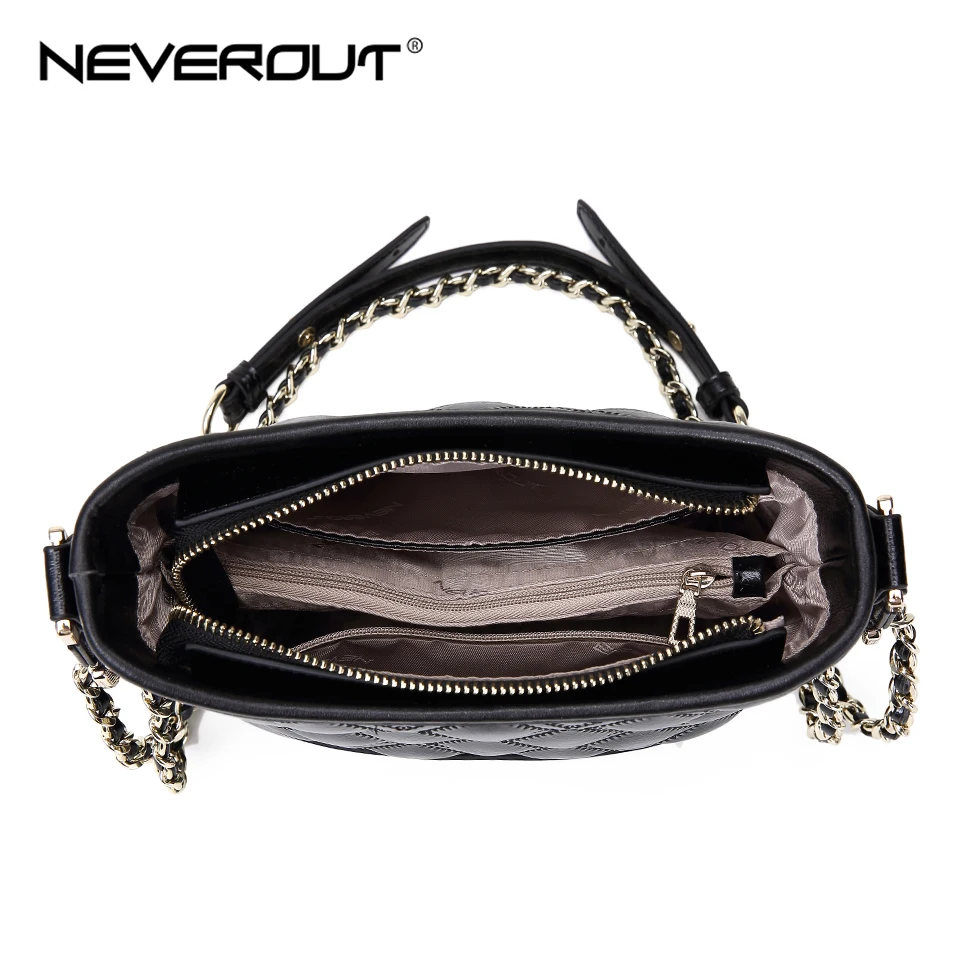 Классическая сумка-хобо NEVEROUT на молнии из спилка через плечо модный стеганый