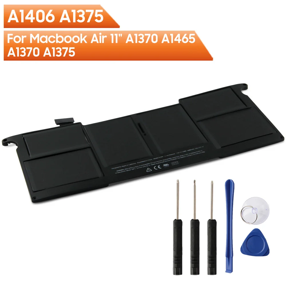 

Original Replacement Battery A1406 A1375 For Macbook Air 11" A1370 A1465 Authentic Rechargeable Battery 4680mAh