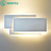 modern 18w aluminum led wall lamp living room sconces lighting staircase square lamps bedroom bedside hotel wall light