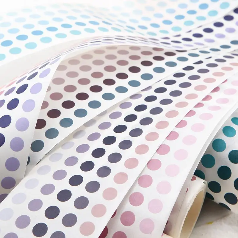

336 Pcs/lot Colorful dots Washi Decorative Tape Tapes Planner Tape Masking Stickers Adhesive Paper DIY Japanese Stationery Tapes
