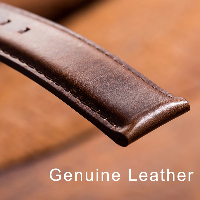 High Quality Genuine Leather Watch Strap Brown 20 19 18 17 16 14 12MM Watchband Men's Watch For DW Daniel Wellington Watch Band
