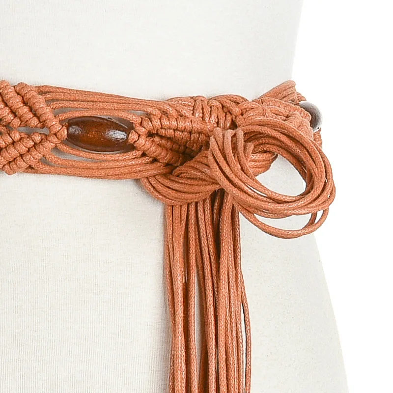 Винтажные плетеные дизайнерские ремни ручной работы в стиле бохо подарок для