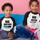 Старший братсестра с вертикальной загрузкой для детей ясельного возраста, Anoucement Футболка реглан с длинными рукавами, футболки, костюмы; Прямая поставка; Одежда