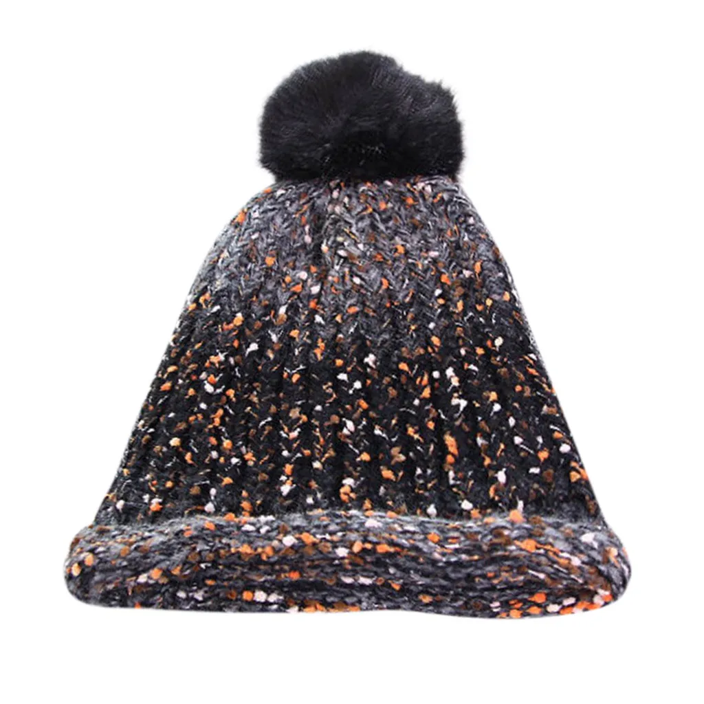 Зимние шапки для женщин зимняя вязаная шапка воротник комплект толстые теплые