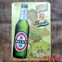 1pcs 2030cm beer tin signs wall art metal decor posters house cafe ktv bar vintage metal painting wall stickers home decor