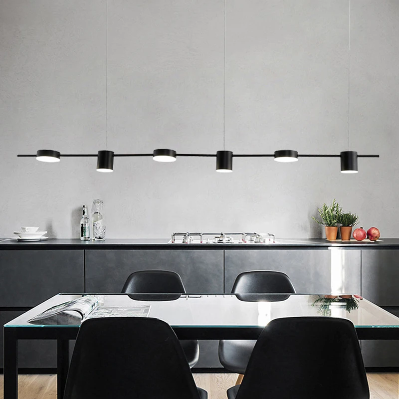 Koop Modern Suspension Led Hanglamp Spoor Licht Zwart Voor Living Eetkamer Bar Decoratieve Van Plafond Thuis Art Deco 220V