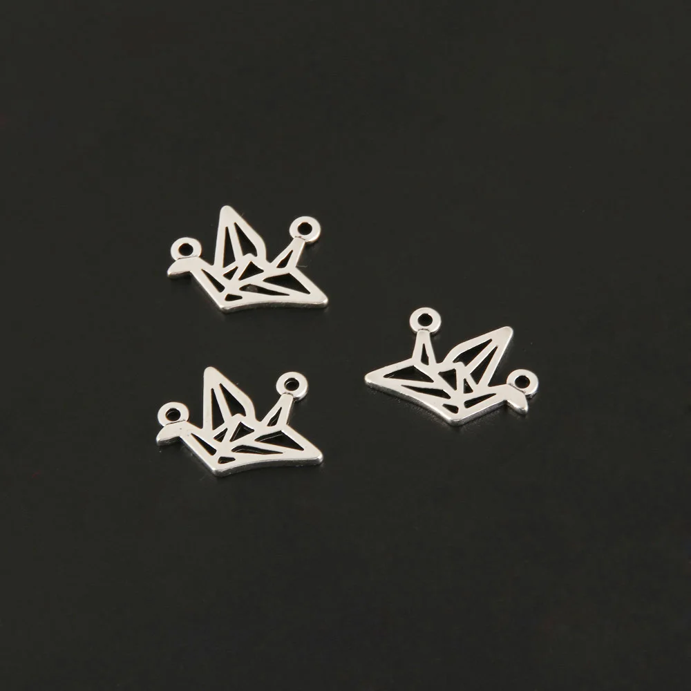 Подвеска тысяча бумажных кранов серебряного цвета 50 шт.|Шармы| |