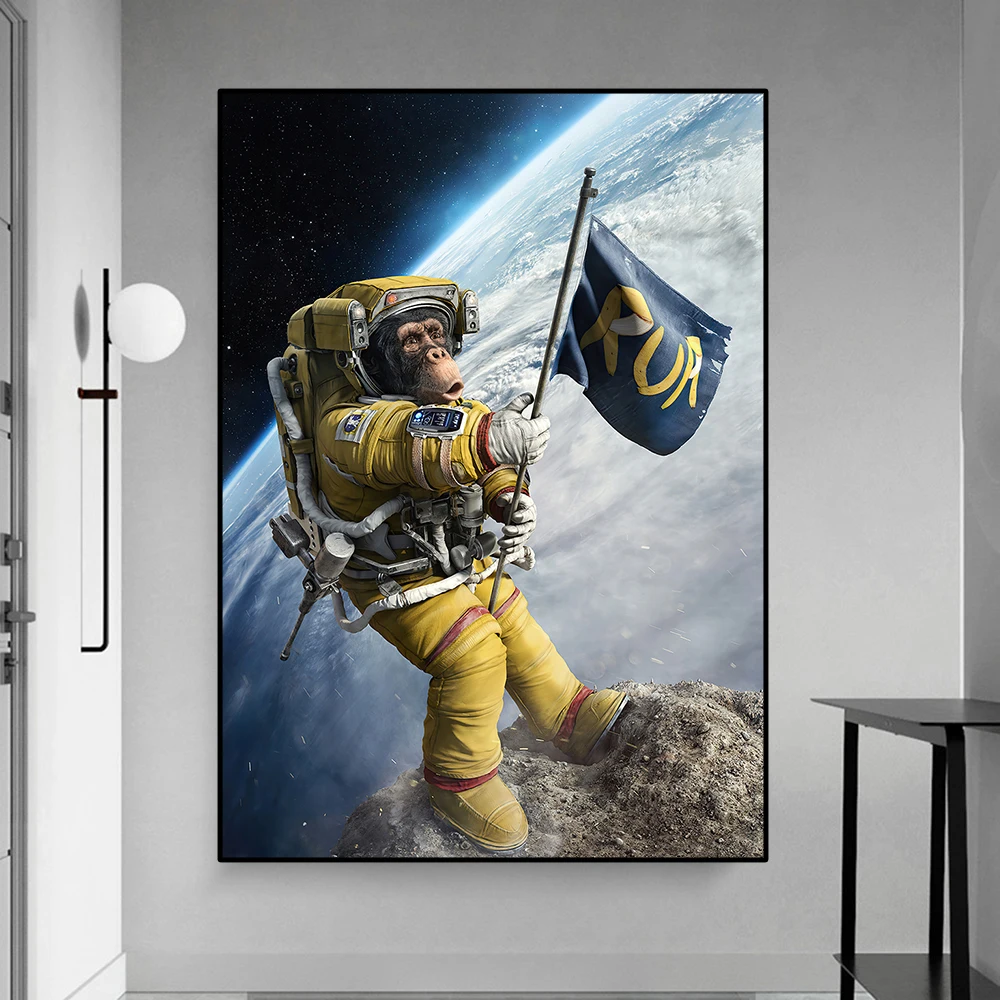 

Large Size Funny Monkey Gorilla Animal Graffit Art Canvas Painting Modern Wall Art Posters Prints For Living Room Wall Pictures