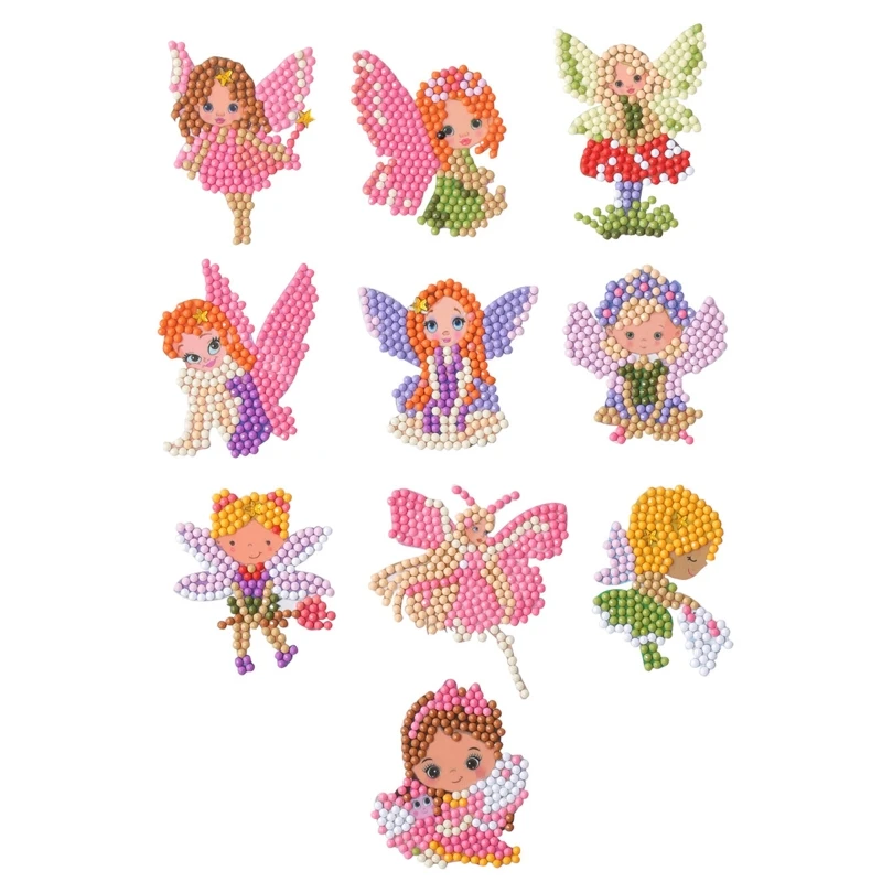

Diamond Painting Stickers Kits for Kids,DIY 5D Fairy Diamond Art Stickers