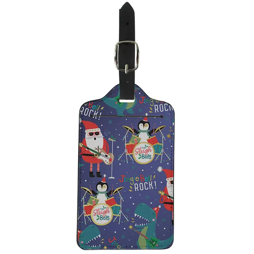 Бирка для чемодана с принтом Санта Клауса на заказ|Принадлежности путешествия| |