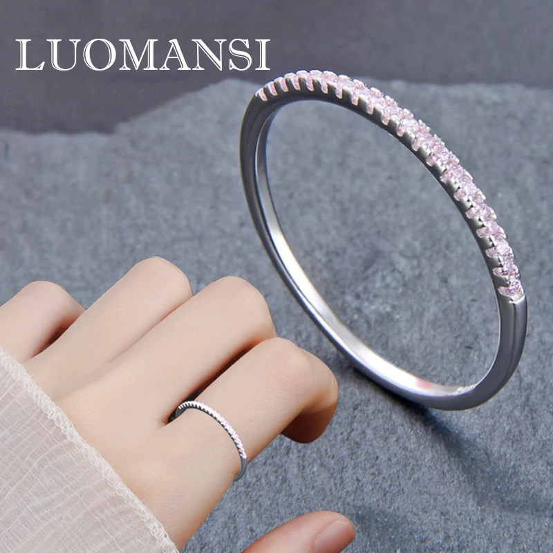 

Luomansi изысканное циркониевое кольцо, серебряные инкрустированные цирконами кольца с бриллиантами, персонализированные женские ювелирные и...