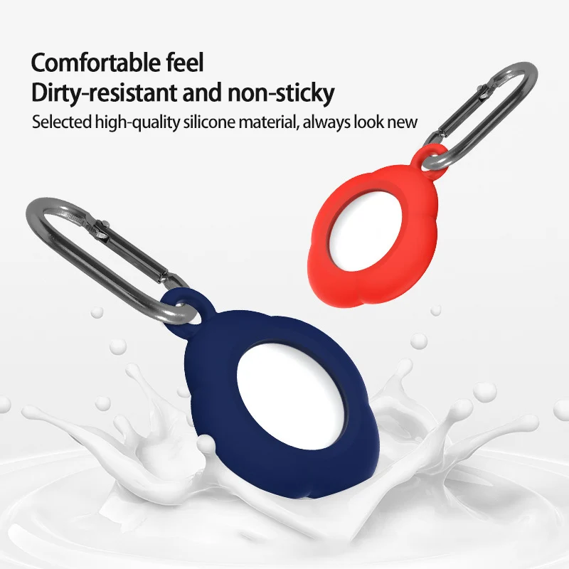 

For Apple Airtags Leather Anti-lost Device Case Cover Bluetooth Tracker Locator Protective Sleeve Protector Shell Keychain
