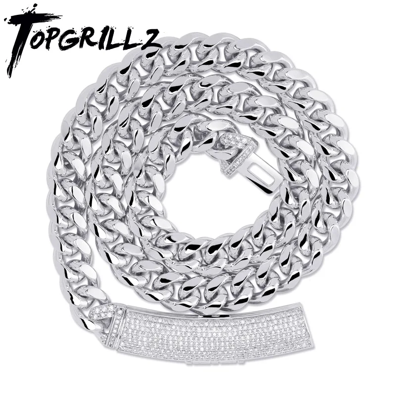 TOPGRILLZ 12 мм новейшая длинная коробка с застежкой микро паве сверкающие CZ кубинские