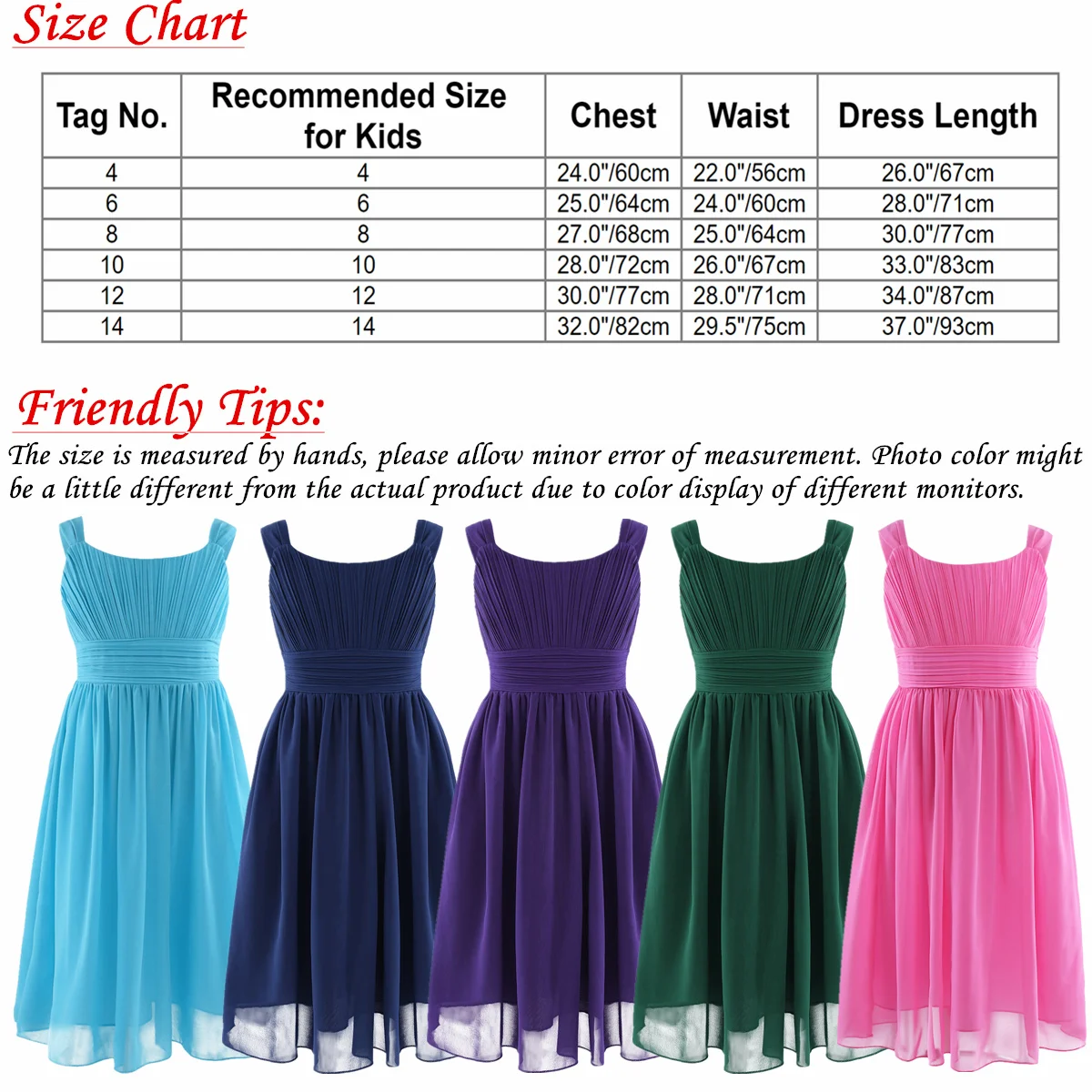Kids Girls Sleeveless Chiffon Dress Ballet Dance Lyrical Ballroom Dancing Costumes Formal Party Wedding Bridesmaid Clothing