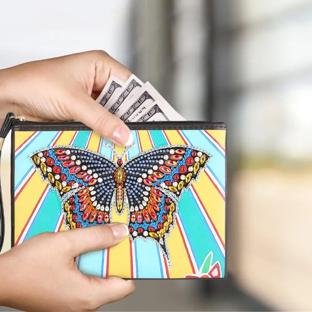 Creative Various Patterns Storage Bag Special Shaped Diamond Painting Women Zipper Wristlet Wallet Makeup Bags DIY Craft | Дом и сад