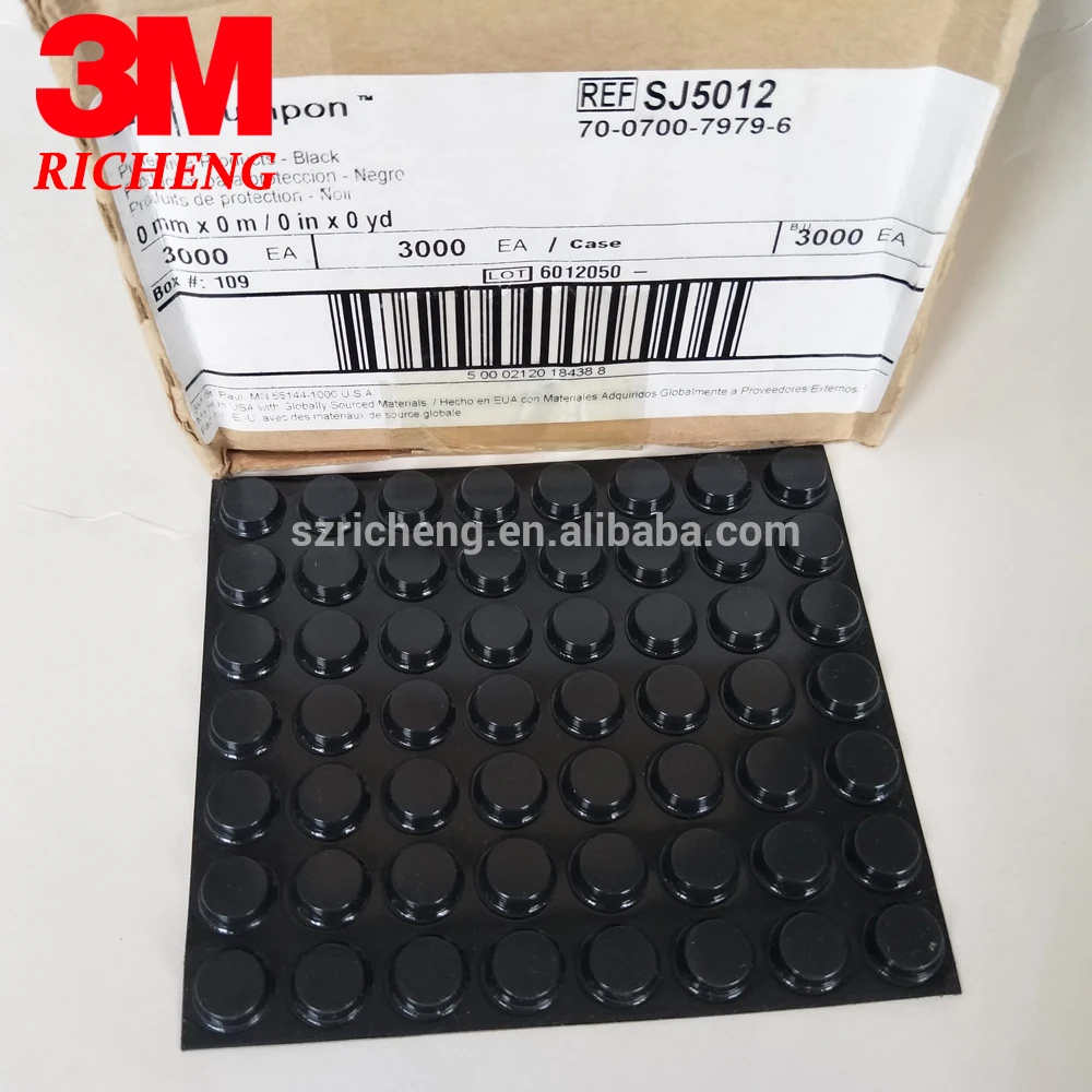 Противоскользящие и истираемые черные круглые клейкие резиновые проставки для