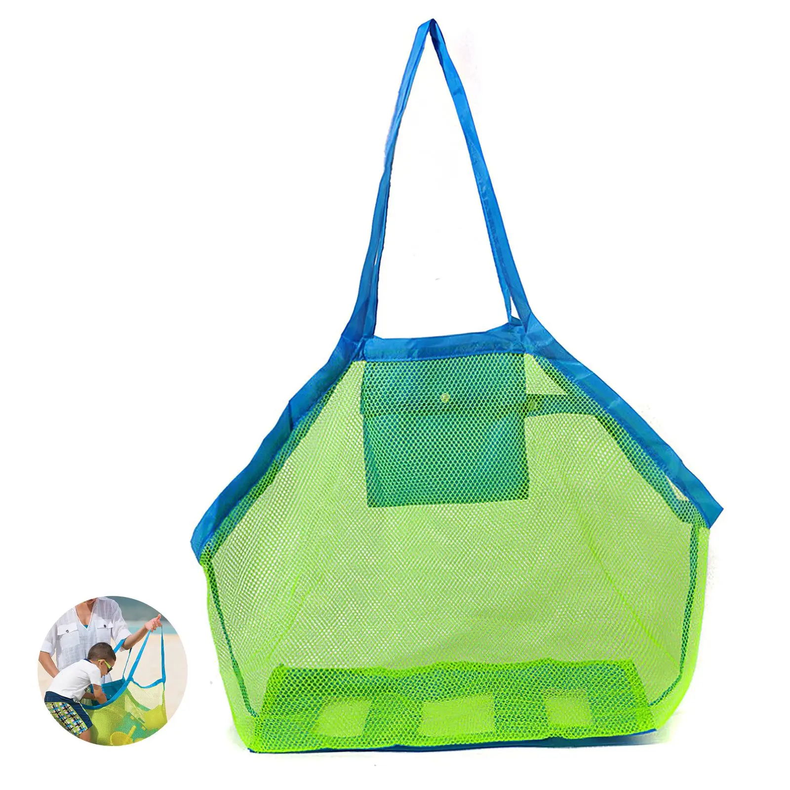 

Портативная детская пляжная сумка для игрушек, Пляжная Сетчатая Сумка, Детские мешки для одежды, сумки для хранения игрушек, органайзер для ...