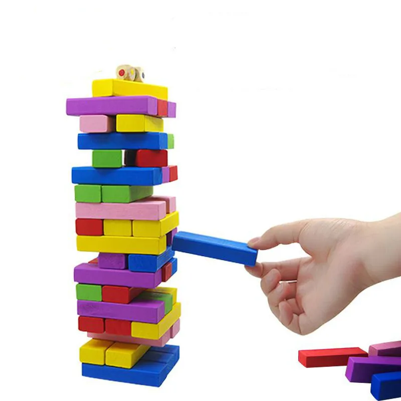 2 цвета развивающие игрушки Деревянная Башня деревянный блок укладка игра с