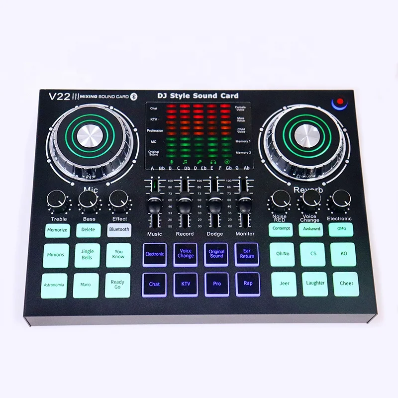 

Professional Quality V22 Sound Card Factory Price Home Studio Equipment Recording Soundcards