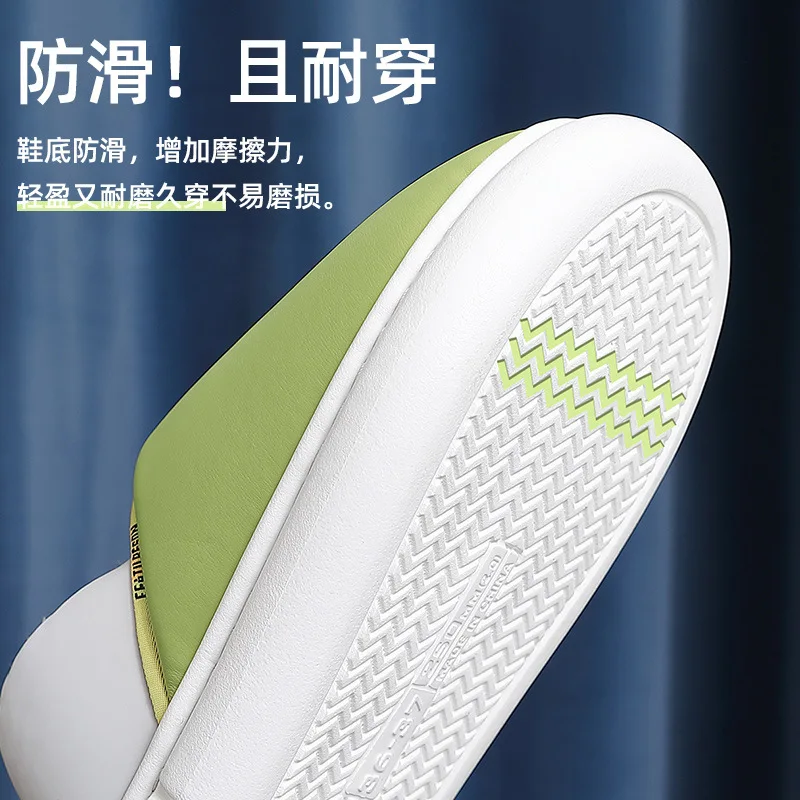

Men's and Women's New Cotton Slippers Bag with Thick-soled Anti-skid Warm Couple Shoes for Autumn and Winter Home Use Waterproof