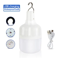 204080100150w portable battery light waterproof usb rechargable light outdoor camping light bulb rechargeable bulb