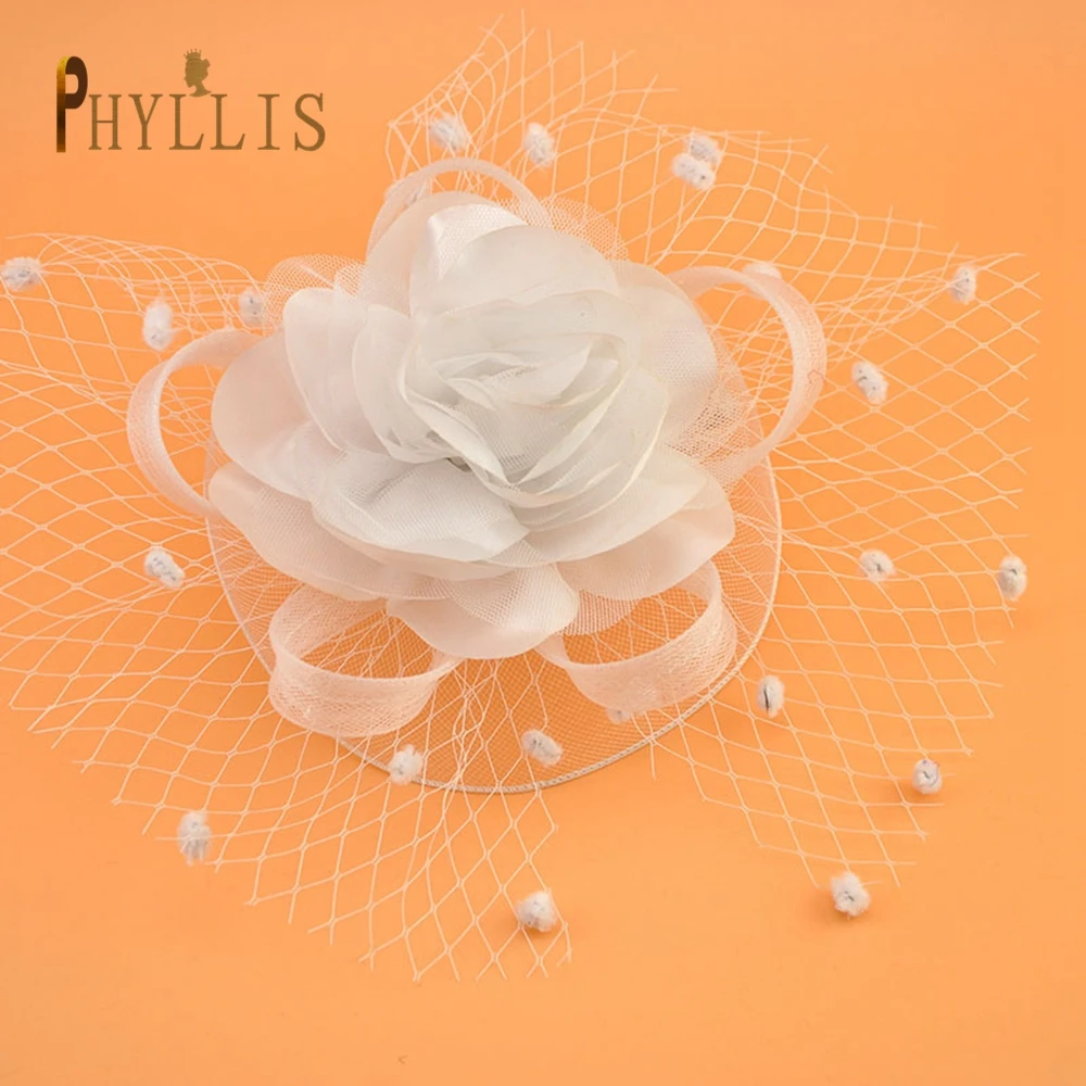 

JM13 Women Wedding Hat Fascinator Mesh Party Hat Hair Clip Headband Church Occasion Headwear Formal Dress Party