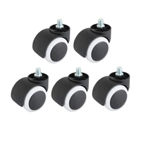 5 pcslot chair caster 2 inch 10mm screw polyurethane rubber covered wheel mute office chair universal wheel furniture caster