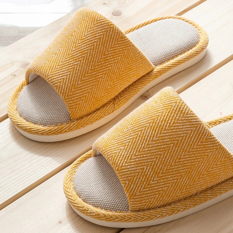 Простые домашние женские конопляные тапочки для спальни Дышащие удобные