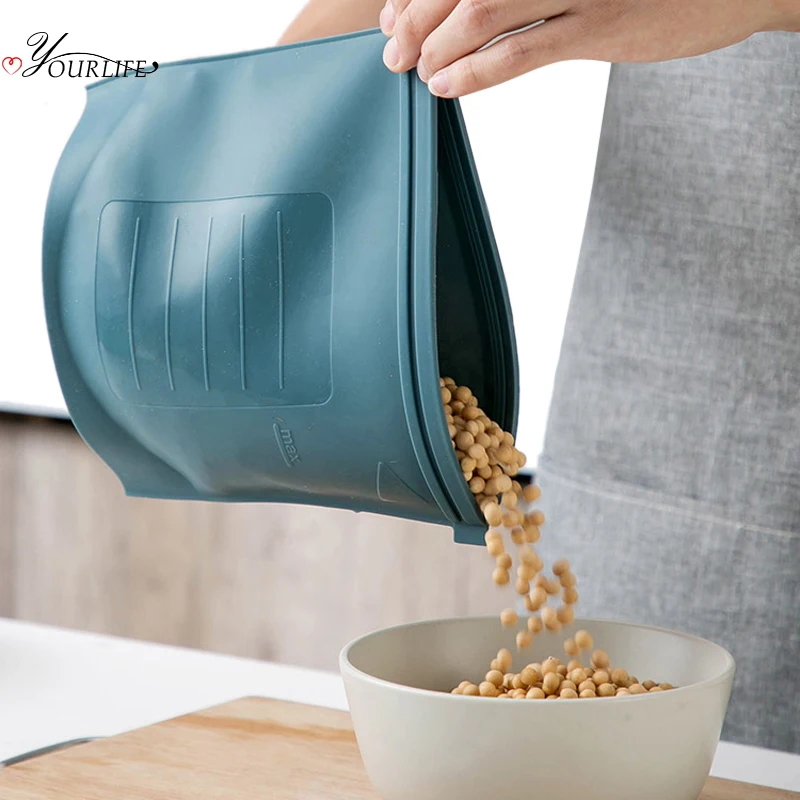 Многоразовые пищевые силиконовые пакеты OYOURLIFE кухонный холодильник овощи фрукты